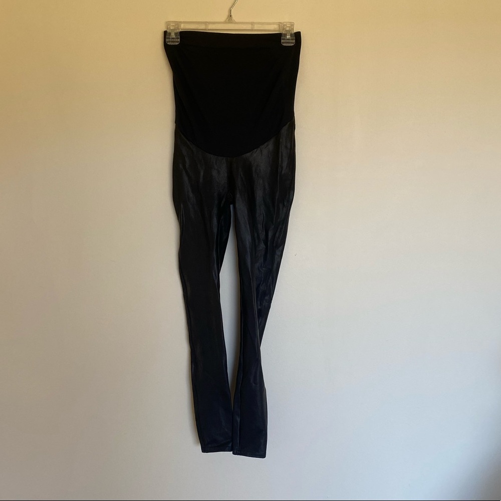 Spanx Faux Leather Maternity Leggings